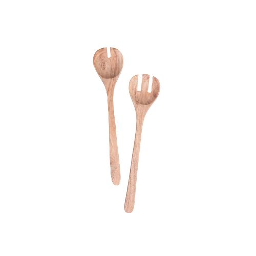 SET CUBIERTOS - MADERA-ACACIA NATURAL-BEIGE P/ ENSALADA 275068