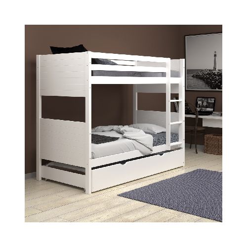 CAMA CUCHETA - 1 PLAZA MADERA BLANCO CAPTAIN 238516001