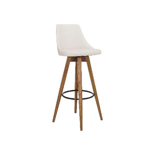 BUTACA TABURETE BAR - MADERA NATURAL-BEIGE TINA GIRATORIA 242732001