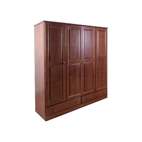 PLACARD ROPERO - 4 PUERTAS MADERA MARRON AGATA II 277092001