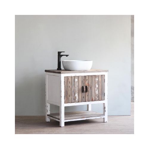 MUEBLE DE BAÑO - 80 CM MADERA BLANCO AIMANN 276400001