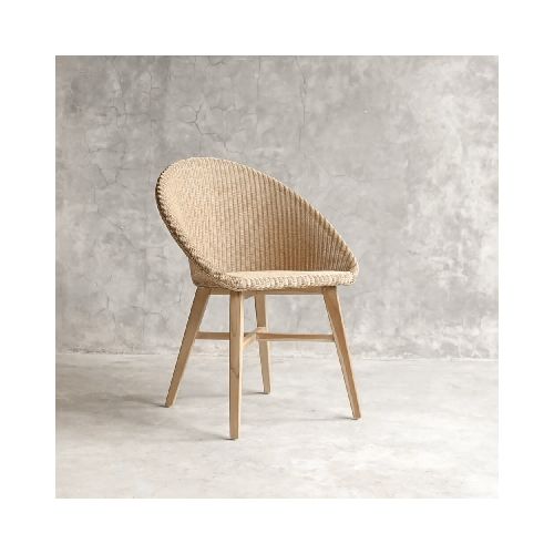 SILLA DE COMEDOR - RATTAN-Y-MADERA NATURAL-BEIGE NAXOS 274591001