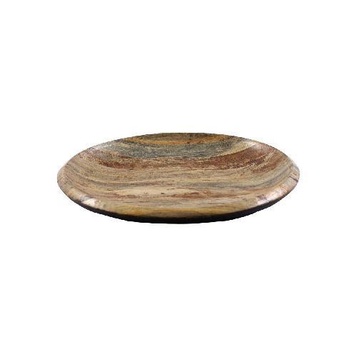 PLATO DECORATIVO MARMOLADO - TERRACOTA MARRON MARRÓN/NEGRO 275544