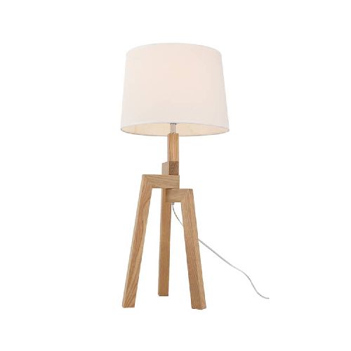 LÁMPARA DE MESA - MADERA NATURAL-BEIGE HY-6037 251746001