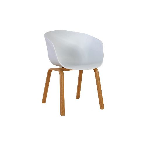 SILLA DE COMEDOR - POLIPROPILENO-Y-MADERA BLANCO GARDENIA 247876001