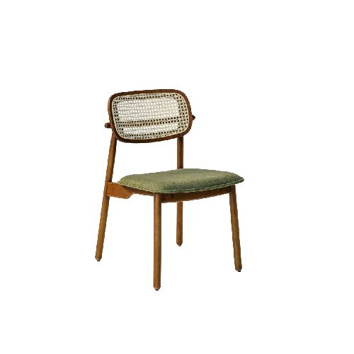 SILLA DE COMEDOR - RATTAN-Y-MADERA VERDE DANIELLE 272553002