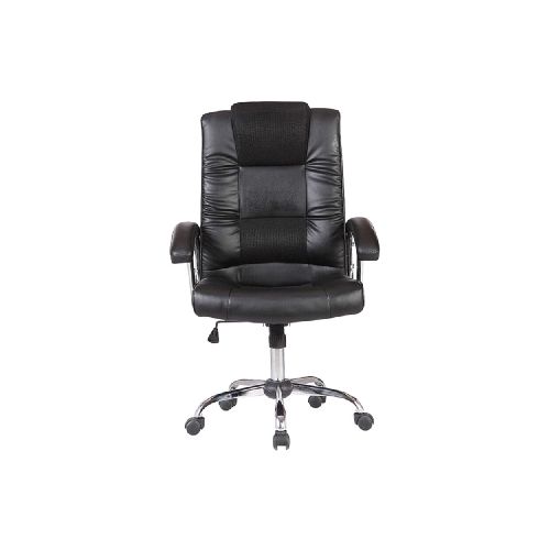 SILLA DE ESCRITORIO - SIMIL-CUERO NEGRO D-428-1 242525001