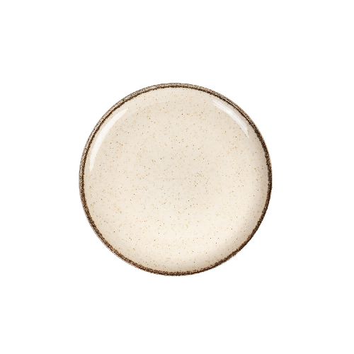 PLATO PAN 15CM - PORCELANA NATURAL-BEIGE BORDE ALTO AÑEJADO 259820