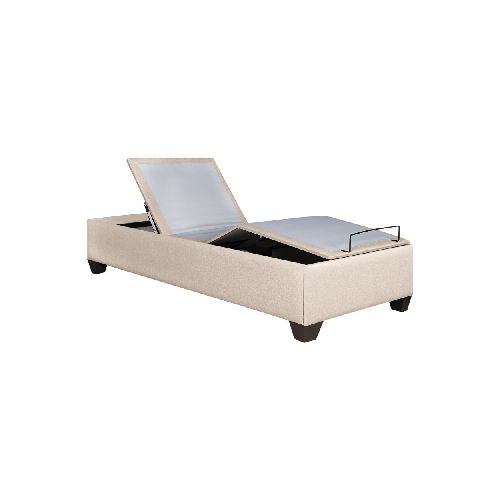 CAMA ARTICULADA - 1 PLAZA MDF-Y-TELA NATURAL-BEIGE AJUSTABLE VENEZA 244821001