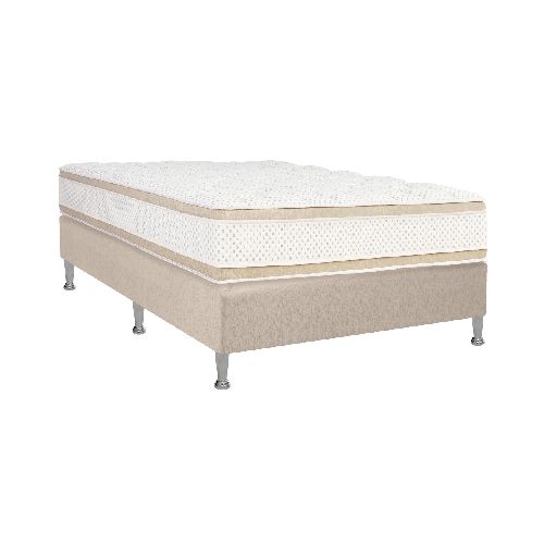 SOMMIER - 2 PLAZAS ESPUMA ALTA DENSIDAD IVORY 246852037-230877048