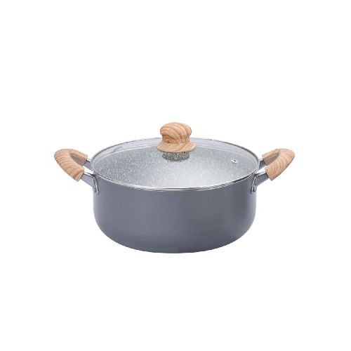 CACEROLA C/TAPA GRANITO - ALUMINIO GRIS 275346003