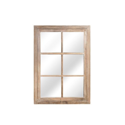 ESPEJO DE PARED - MADERA-DE-MANGO GRIS RECTANGULAR PANE 271508