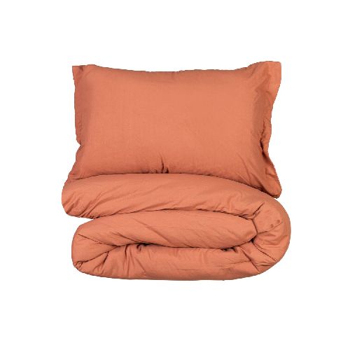 SET DE ACOLCHADO - 2 PLAZAS POLIESTER NARANJA PREWASHED TERRACOT 273335006