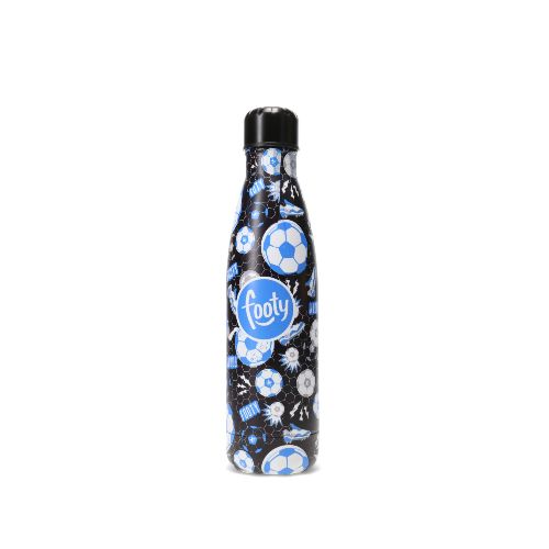 Botella Footy Termo Futbol 500ml - Negro - Azul - Blanco - Footy - 078.BO1350165 — Stadium