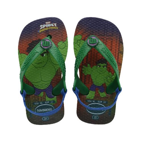 Sandalia de Niños Havaianas New Baby Heroes - Verde Patria - Havaianas - 012.471327141 — Stadium