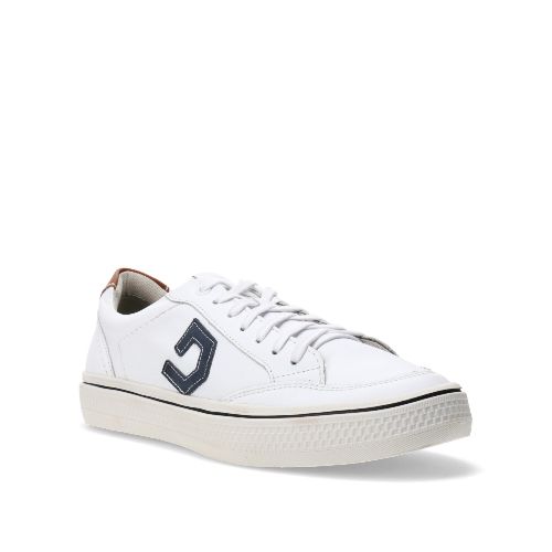 Championes de Hombre Democrata YANE acordonado casual - Blanco / Azul Jeans - Democrata - 010.241252496 — Stadium