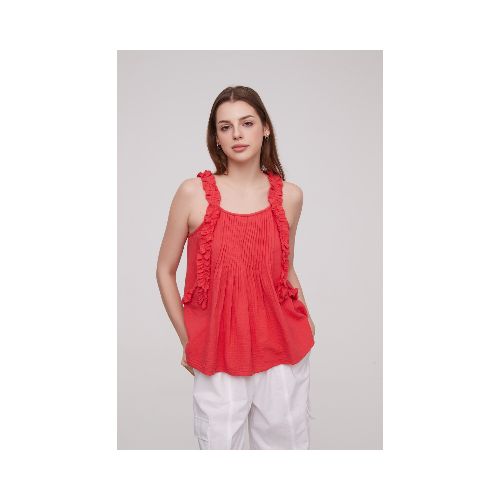 Musculosa Natasha - Rojo Coral