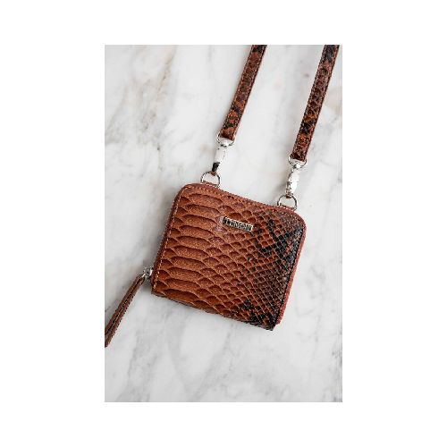 Billetera Snake Texturado - Marron