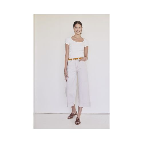 Jean Wide Leg Crudo - Off White