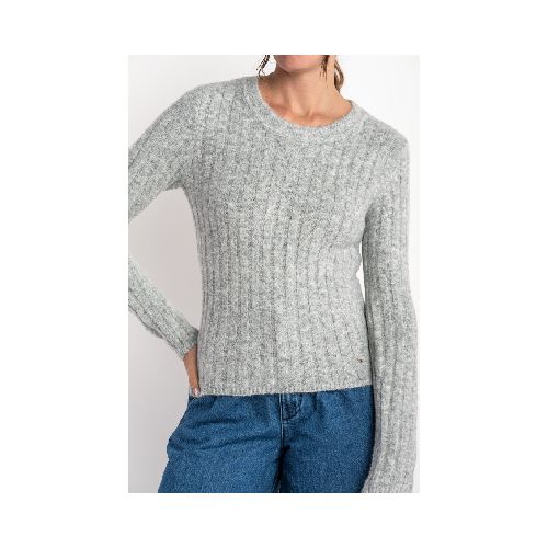 Sweater Grueso Acanalado - Gris