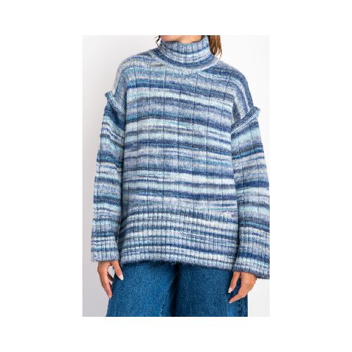 Polera Texturada Multi - Celeste
