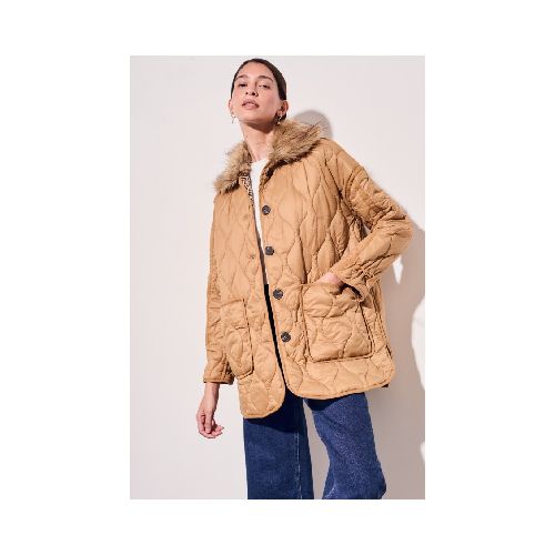 Campera Capitoneada Reversible - Camel