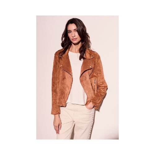 Campera Gamuza Cuero Vegano - Camel