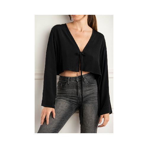 Blusa Crop - Negro