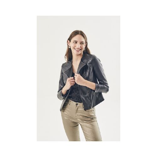 Campera Cuero Vegano - Negro