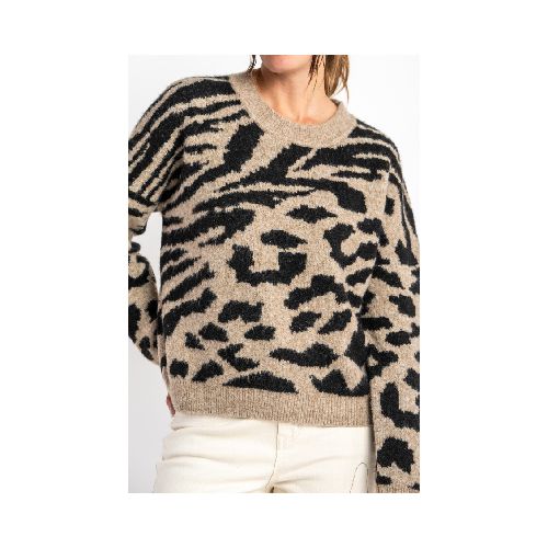 Sweater Animal Print - Gris