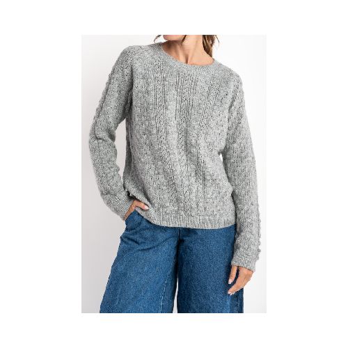 Sweater Textura - Gris