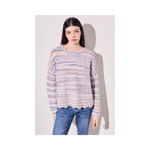 Sweater Texturado Multi - Celeste