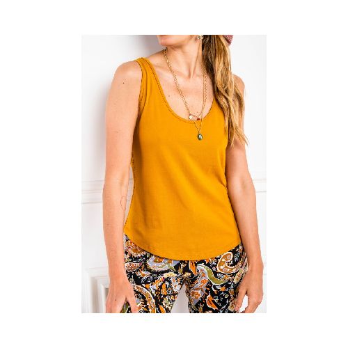 Musculosa Algodón Peinado - Oro