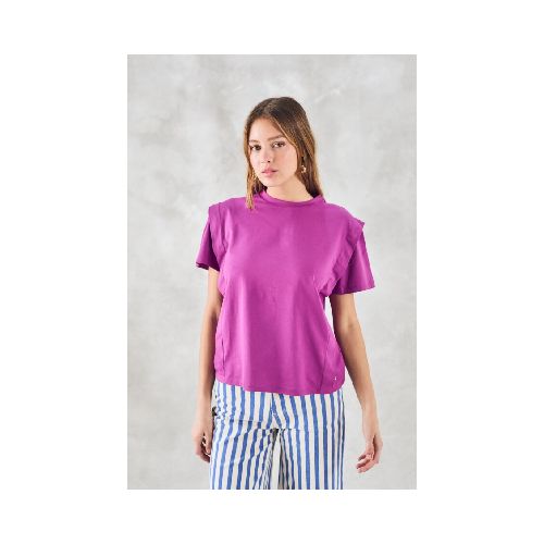 Remera Algodón Peinado - Magenta