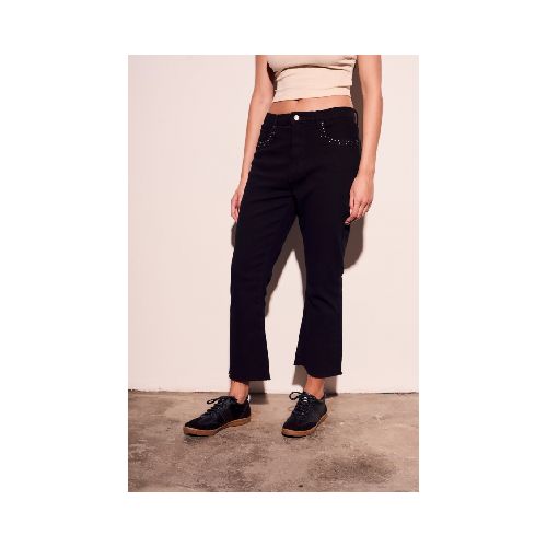 Jean Flare Tachas - Negro