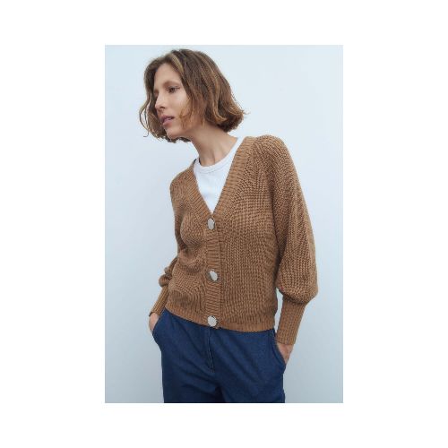 Cardigan escote V - tostado