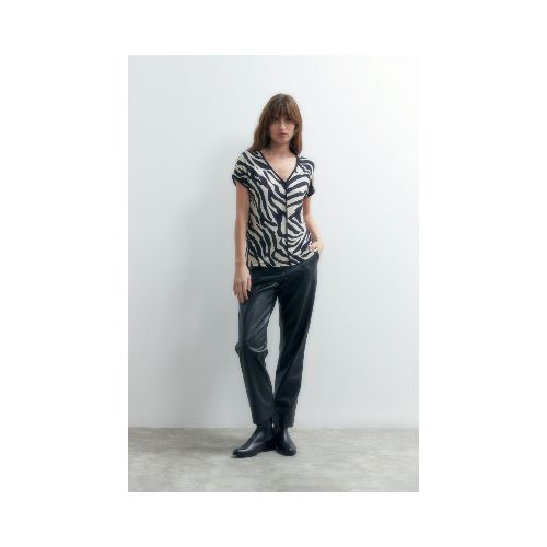 Blusa animal print - negro