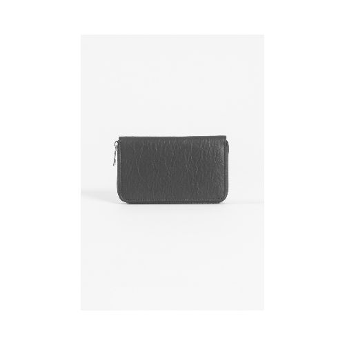 Billetera rectangular con cierre - negro