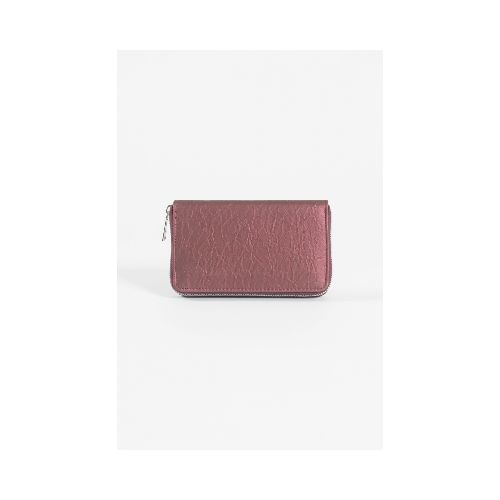 Billetera rectangular con cierre - bordo