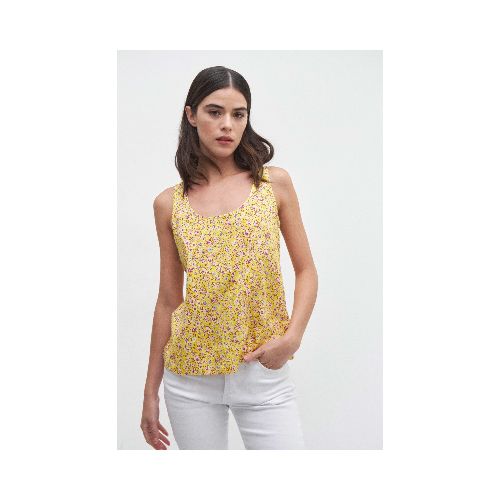 Musculosa estampa liberty - amarillo