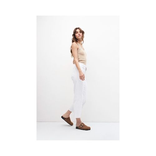 Jean culotte Paulina con bolsillos - blanco