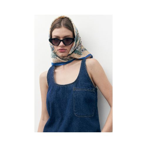 Blusa de jean con bolsillo - jean oscuro