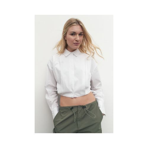 Camisa crop - blanco