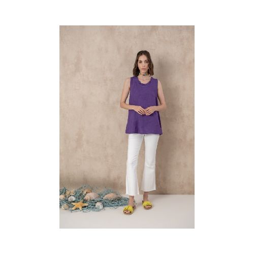 Blusa de lino - Violeta