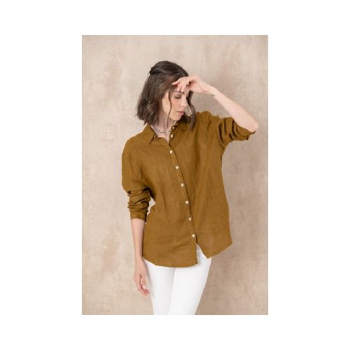 Camisa lino Miya - Camel