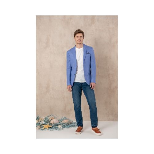 Saco de lino Slim Fit - Blue