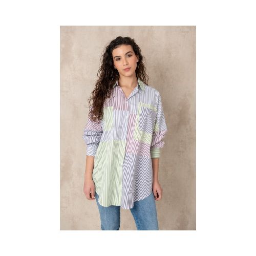 Camisa Patchwork - Violeta