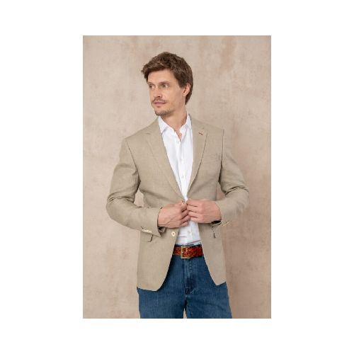 Saco lino Slim Fit - Beige