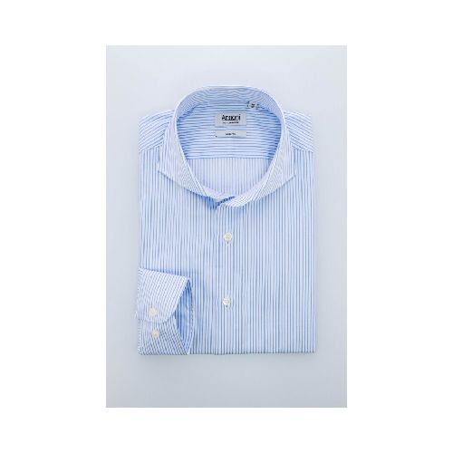 Camisa Annoni Fantasia Slim-Fit Atenas - Celeste