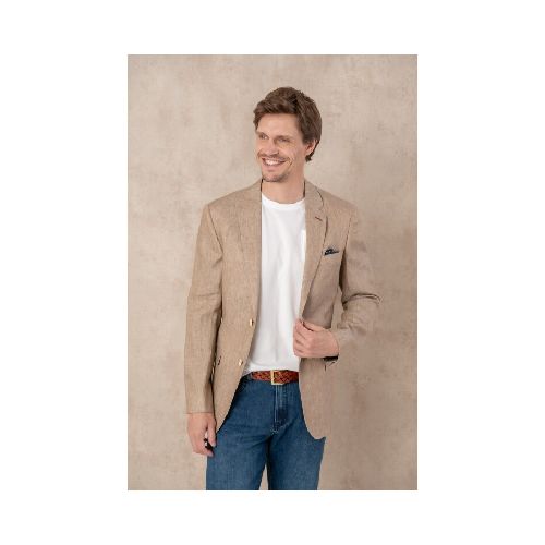 Saco de lino Classic Fit - Tostado